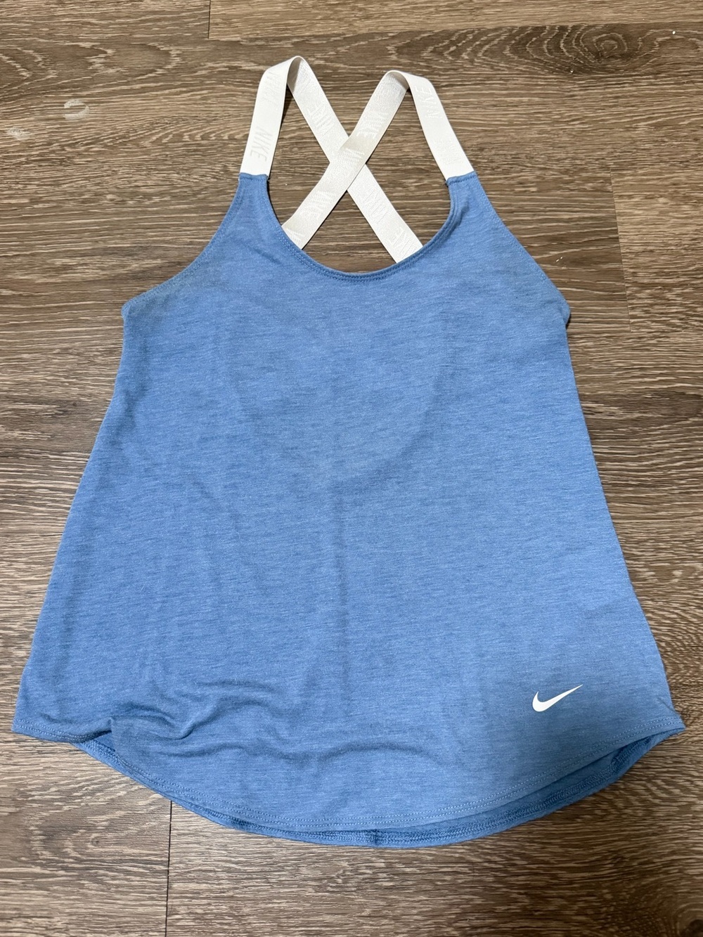 Nike Light Blue Tank with White Crossback Straps